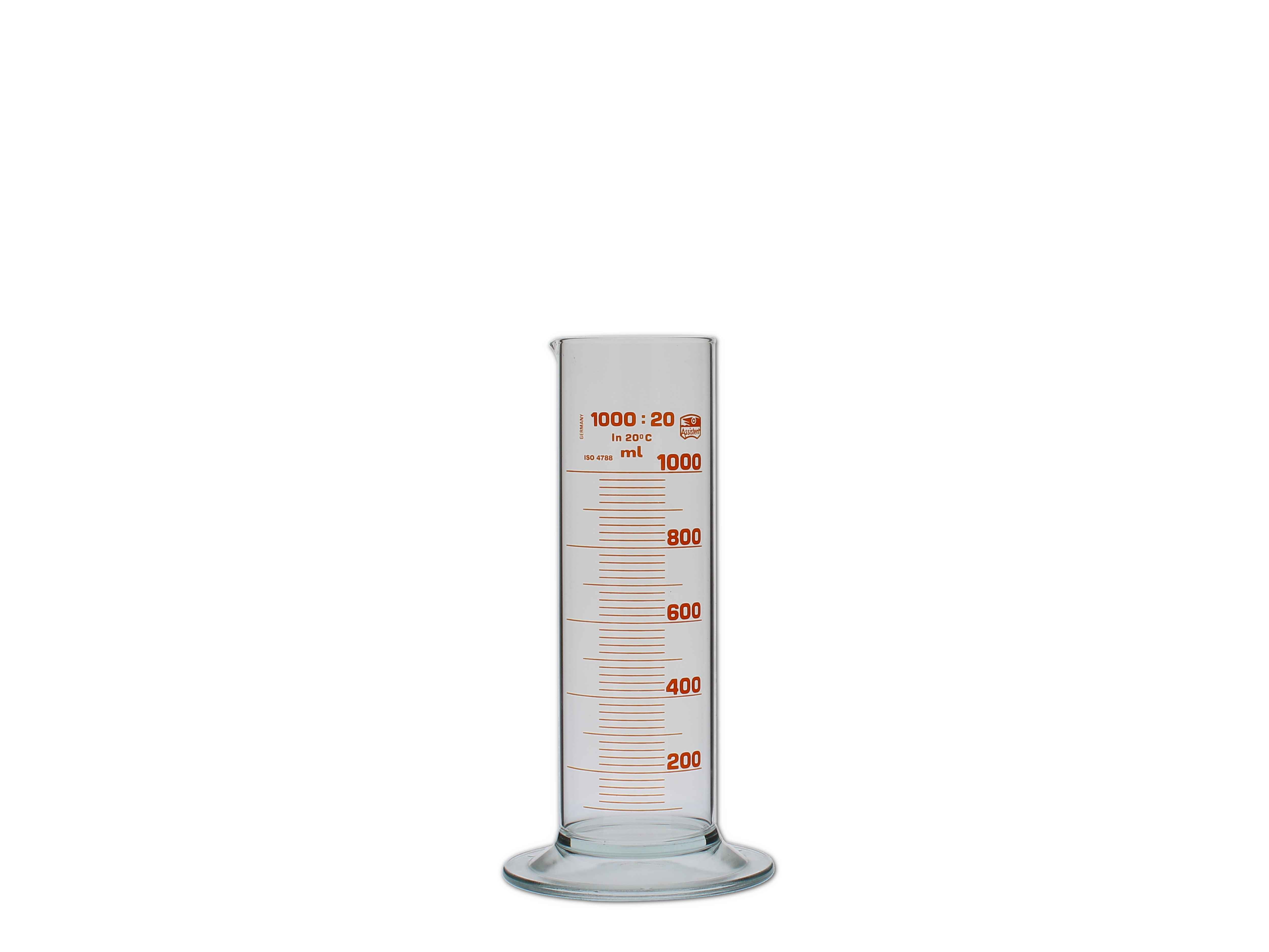 Messzylinder, Glas, graduiert - 1000ml (niedere Form)