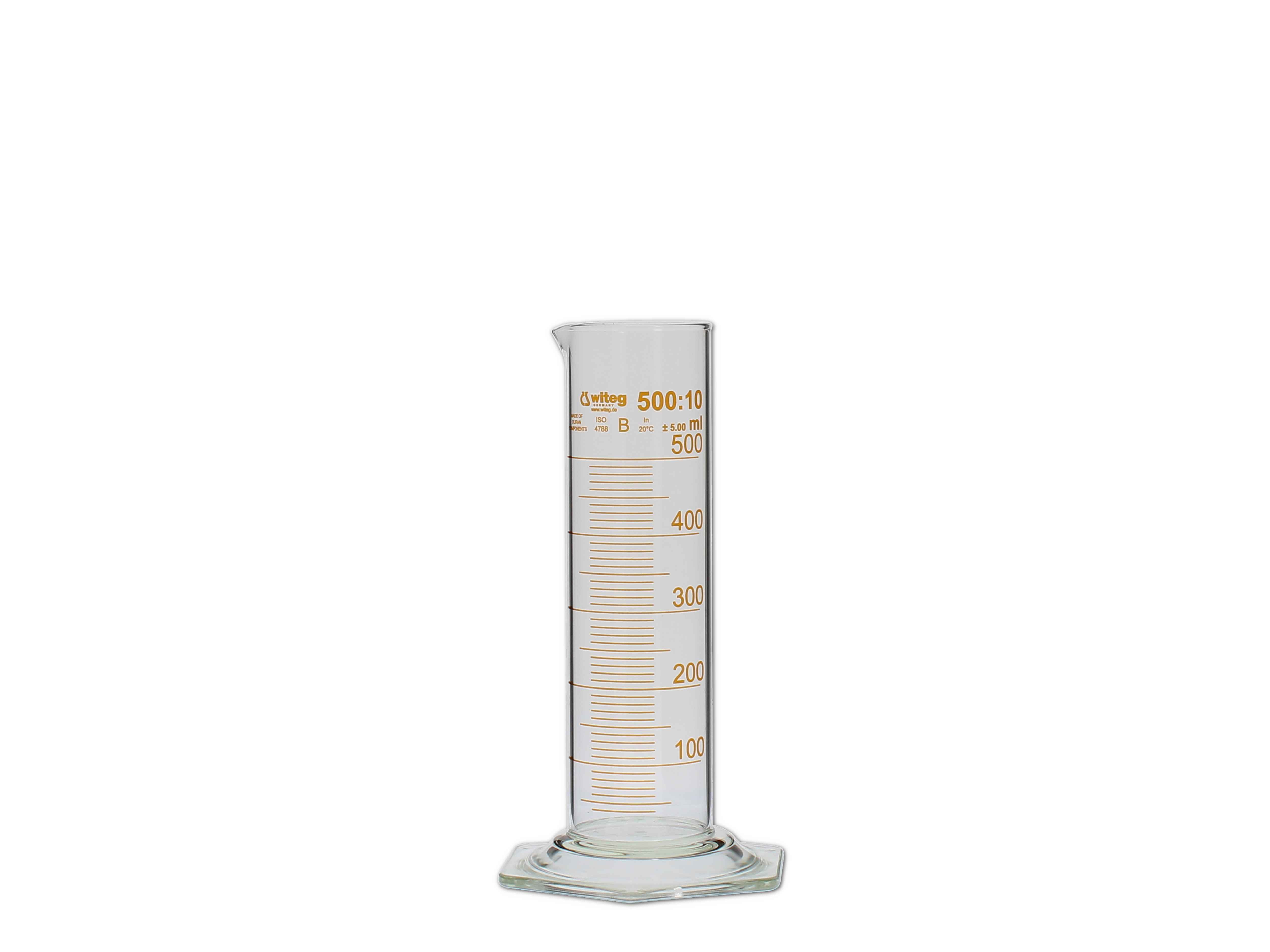 Messzylinder, Glas, graduiert - 500ml (niedere Form)