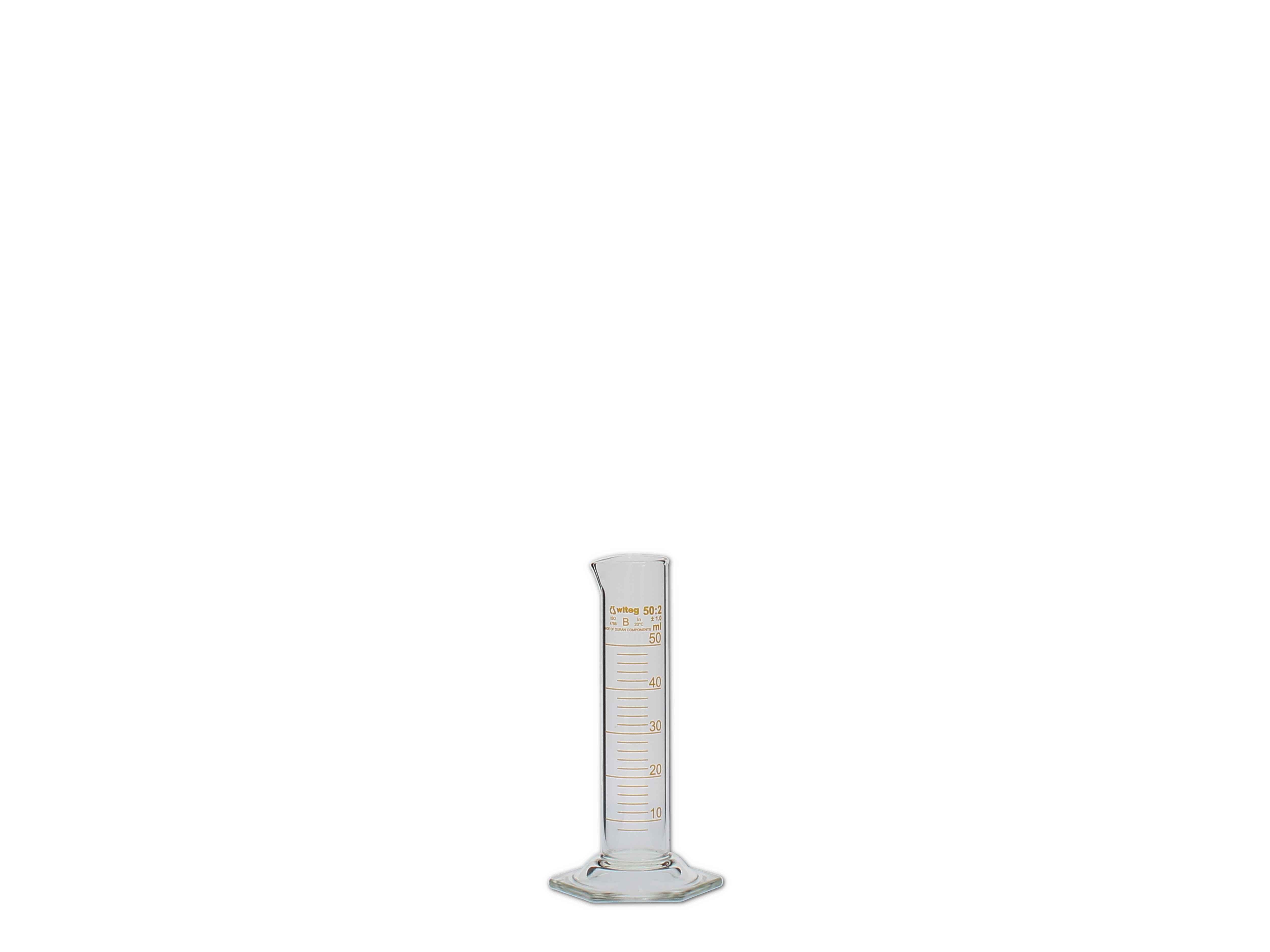    Messzylinder, Glas, graduiert - 50ml (niedere Form)
