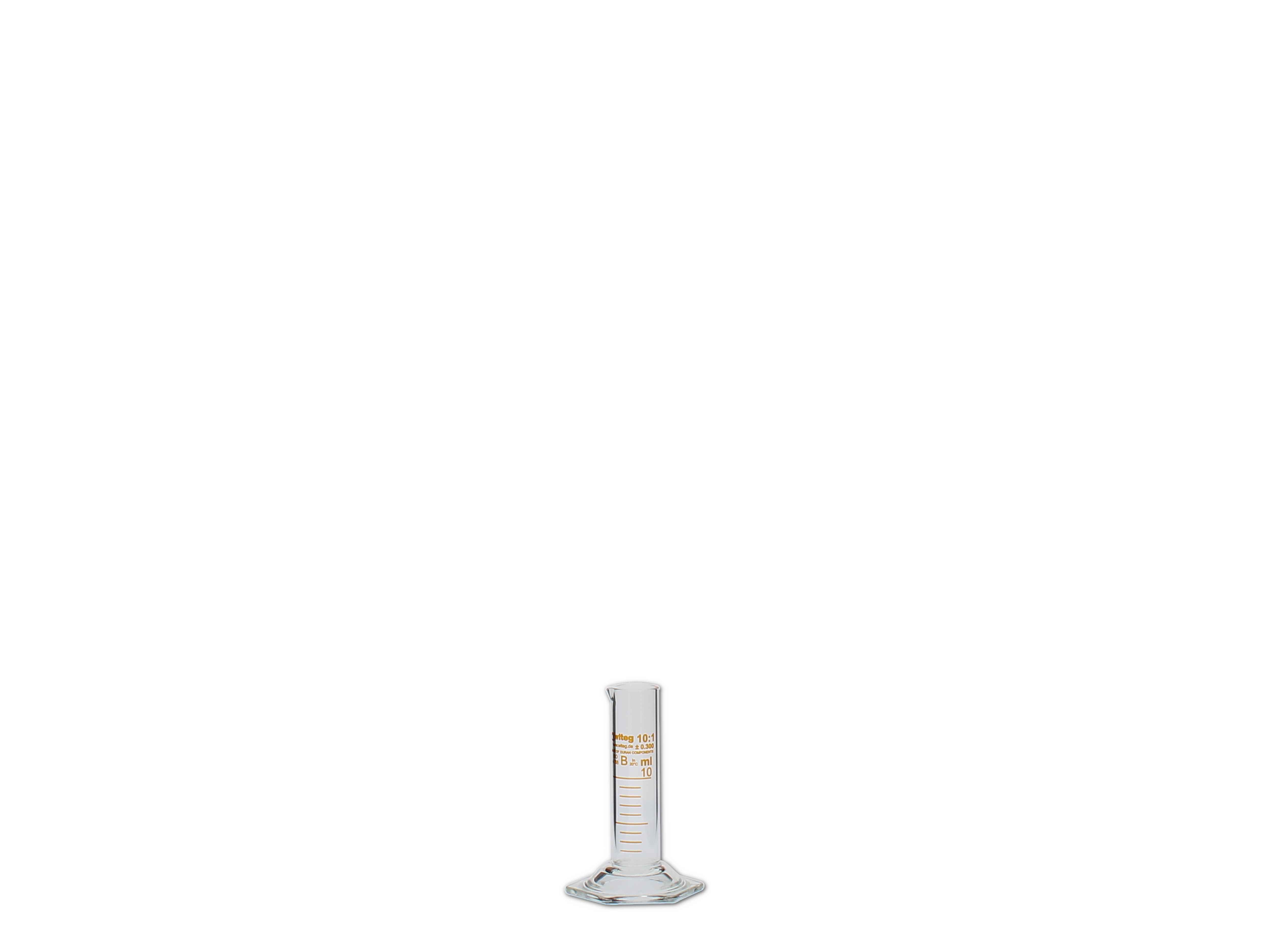 Messzylinder, Glas, graduiert - 10ml (niedere Form)