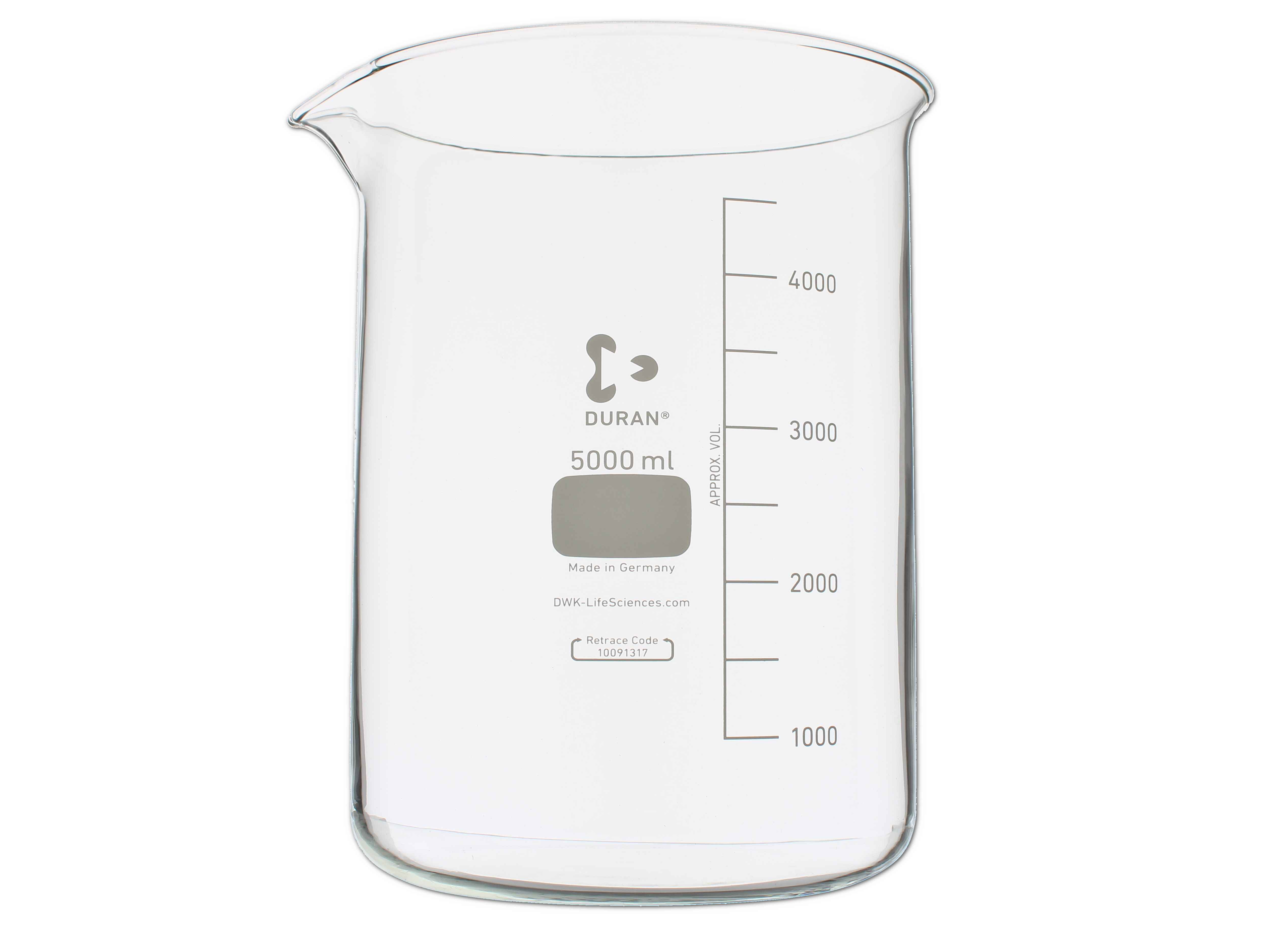    Becherglas, graduiert - niedere Form - 5000ml