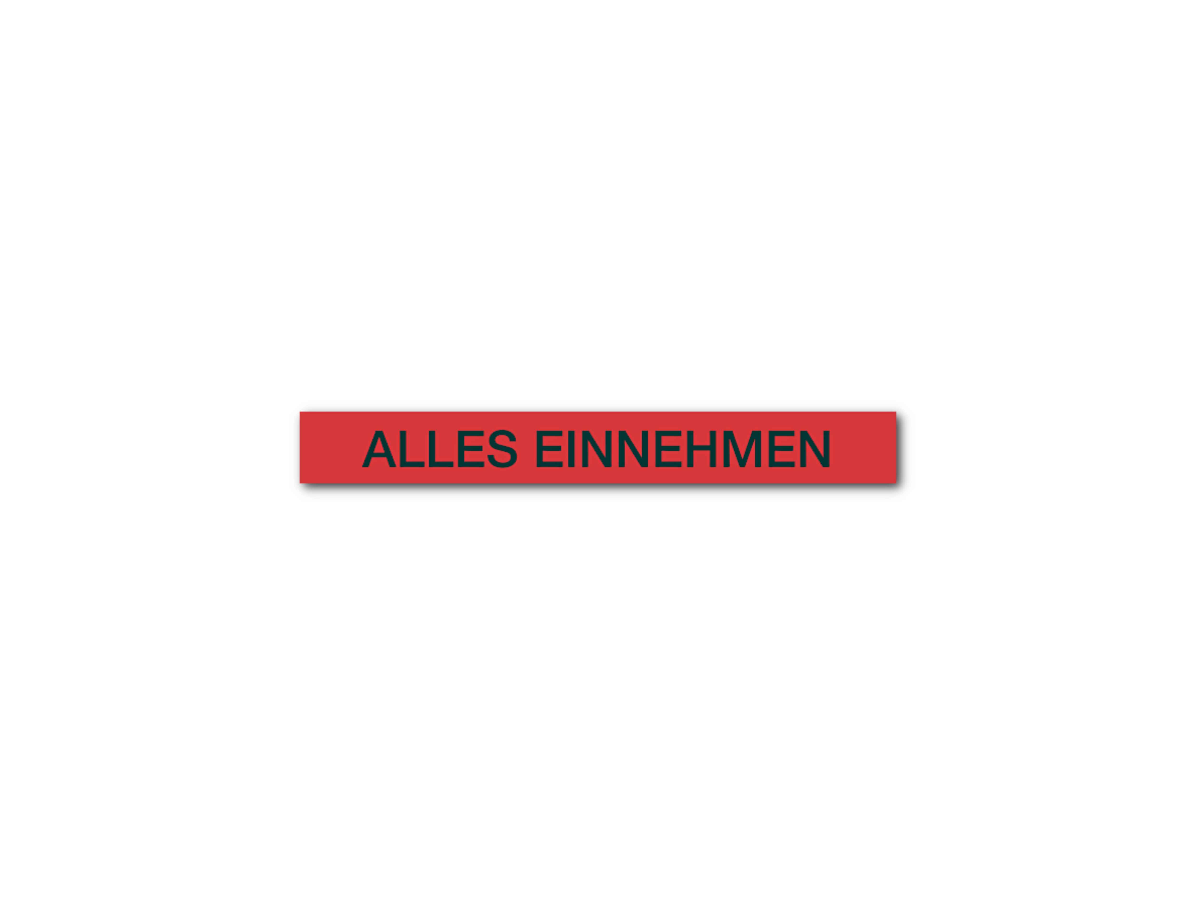    Haftetikette - Alles Einnehmen - 50X10 mm -  per 1000 Stück