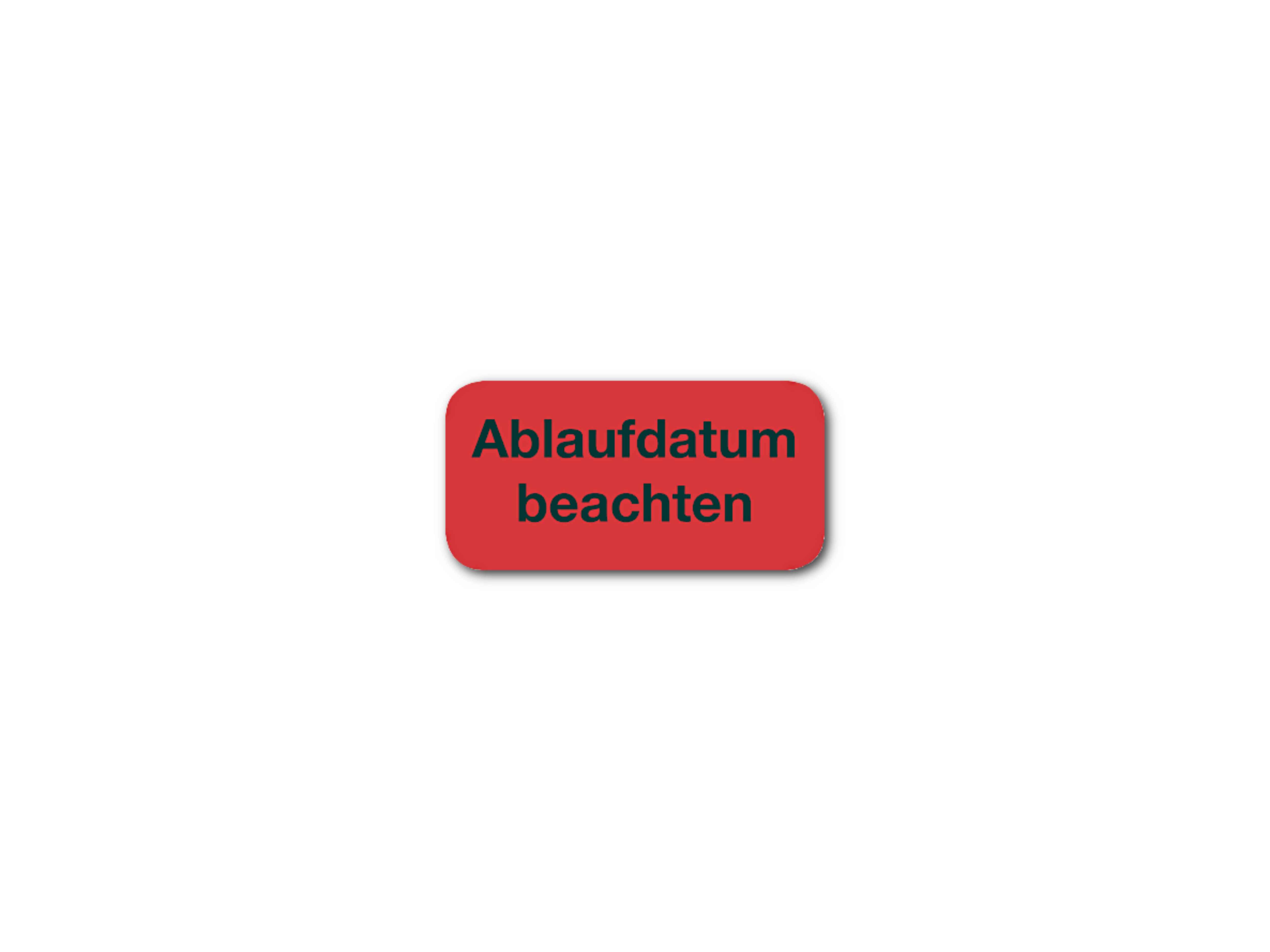    Haftetikette - Ablaufdatum beachten -  30 X15mm - signalrot, per 1000 Stück