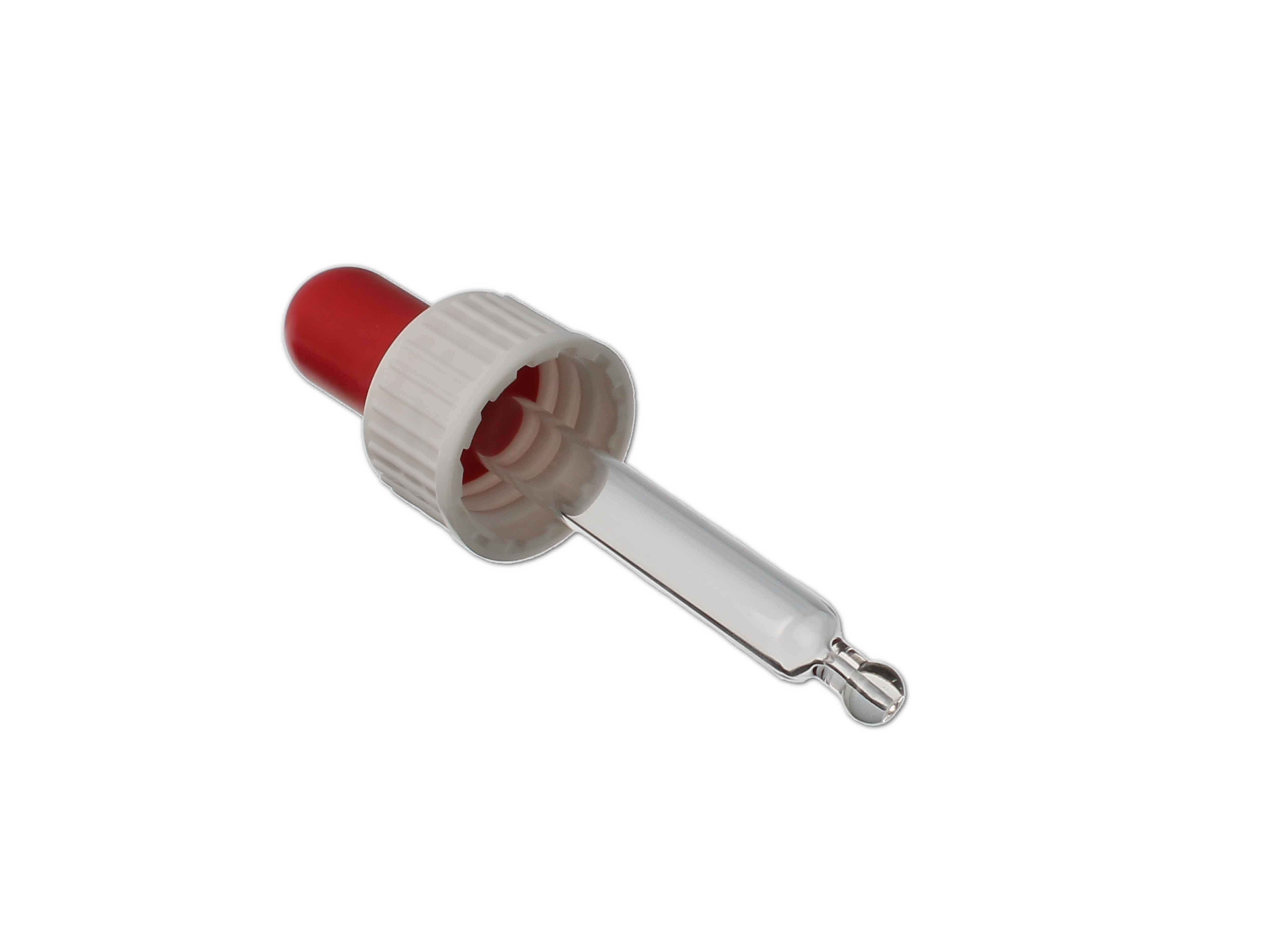    Verschluss Pipetten Montierung rot - GL18 - 10ml - 58mm ohne Abr.