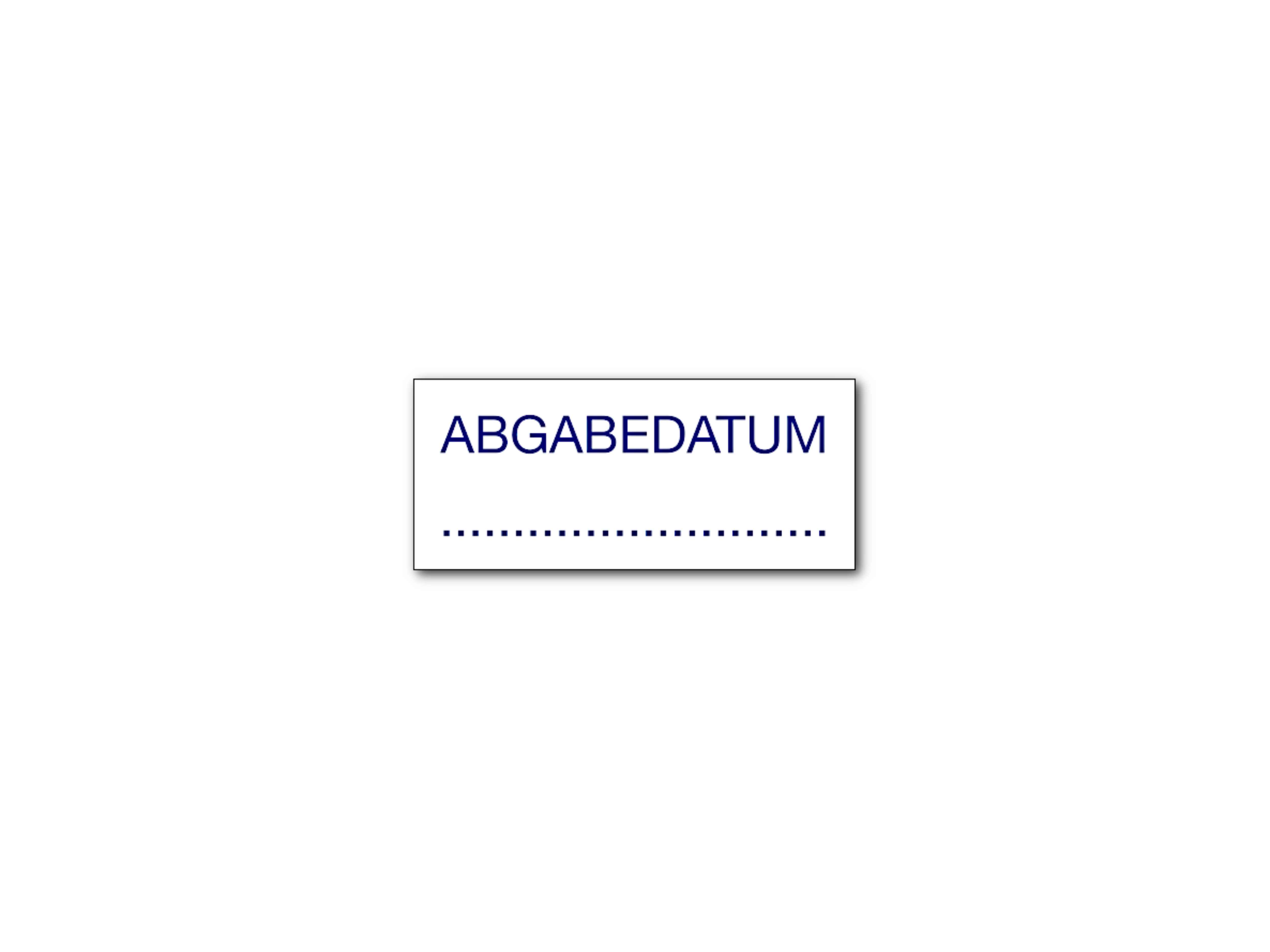    Haftetikette - Abgabedatum 50 x 16 mm, per 1000 Stück