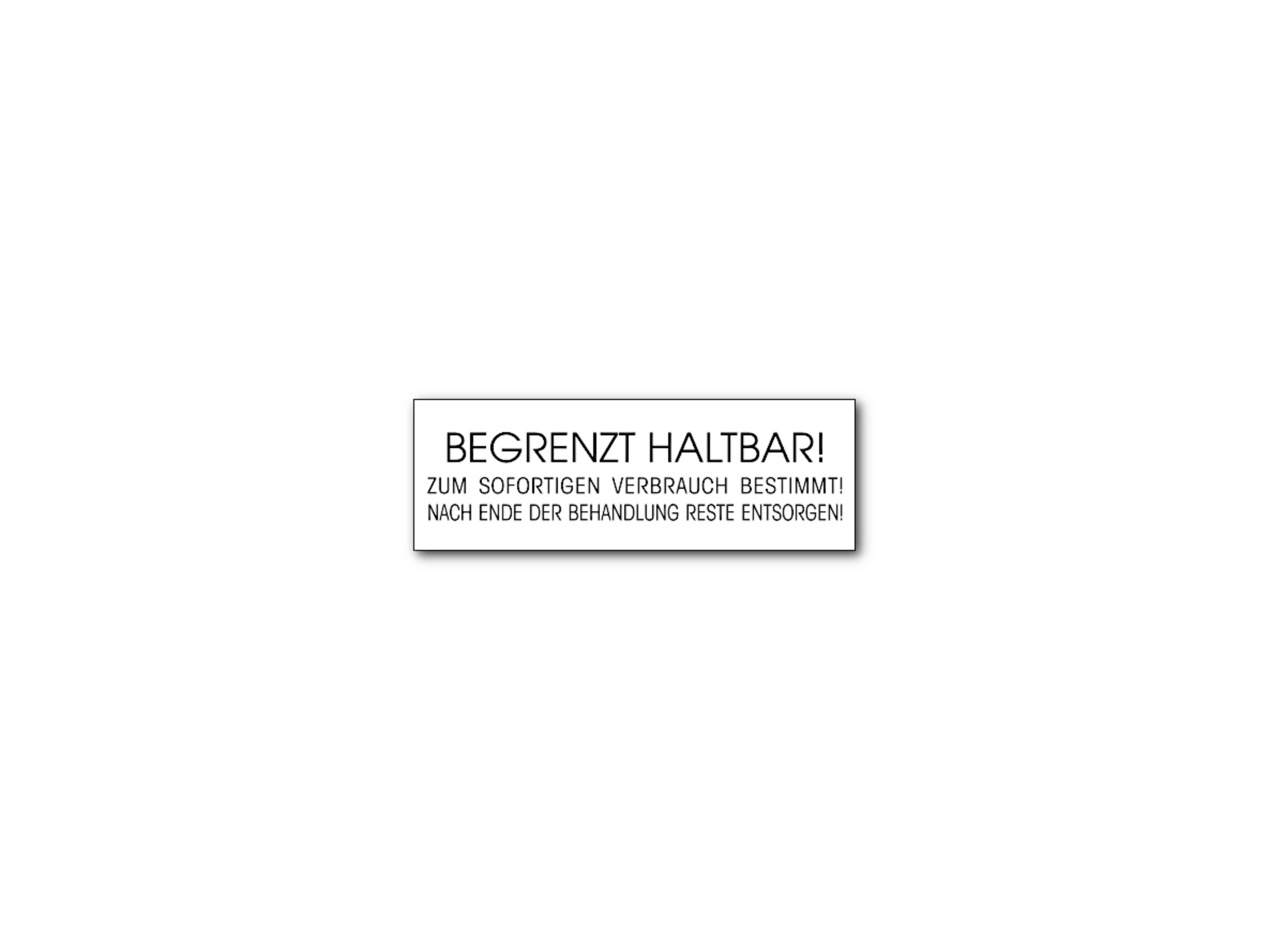    Haftetikette - Begrenzt haltbar, 35X12mm, per 1000 Stück