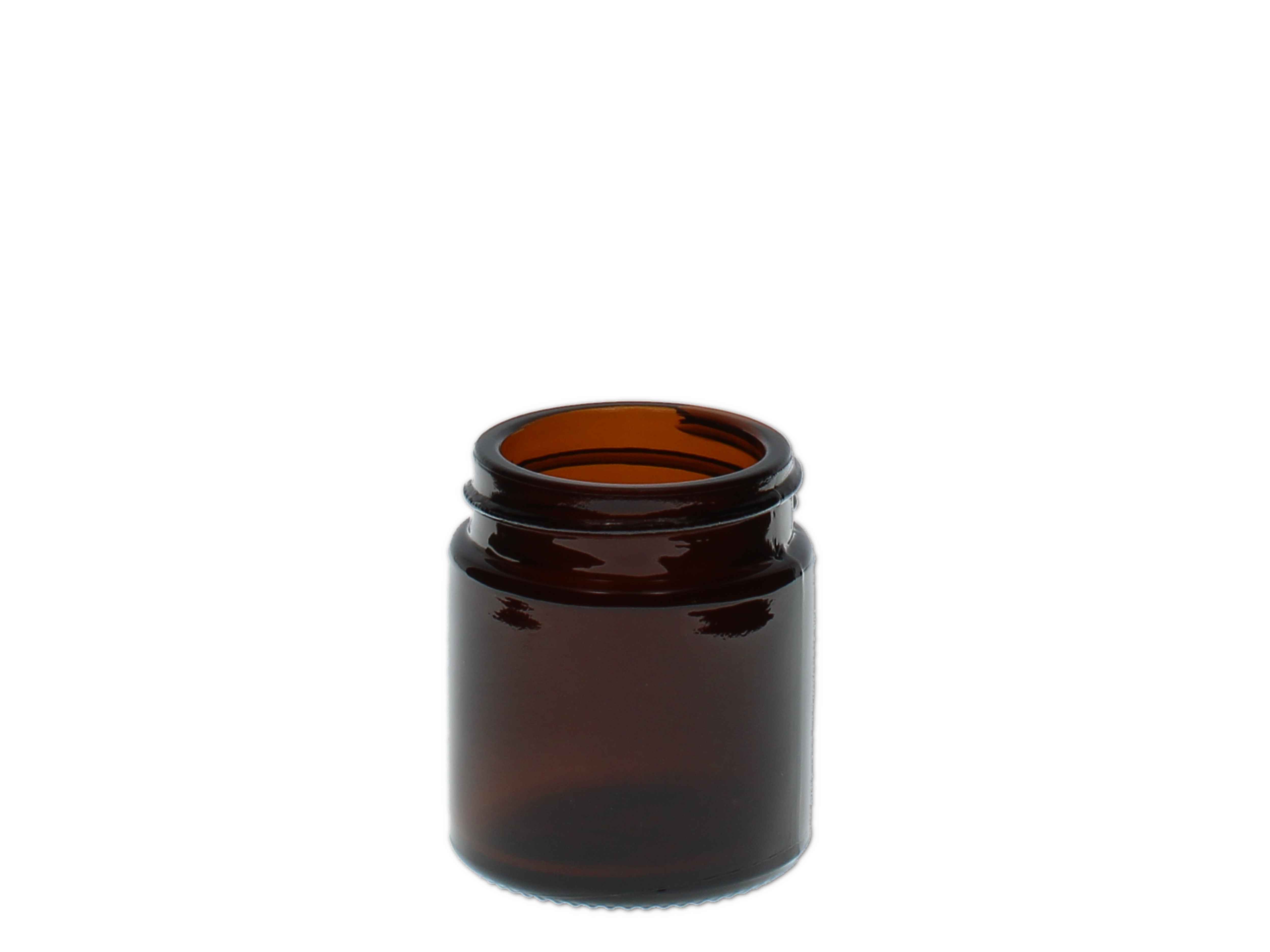 Creme Tiegel Glas, braun 30ml Gew. 38/R3