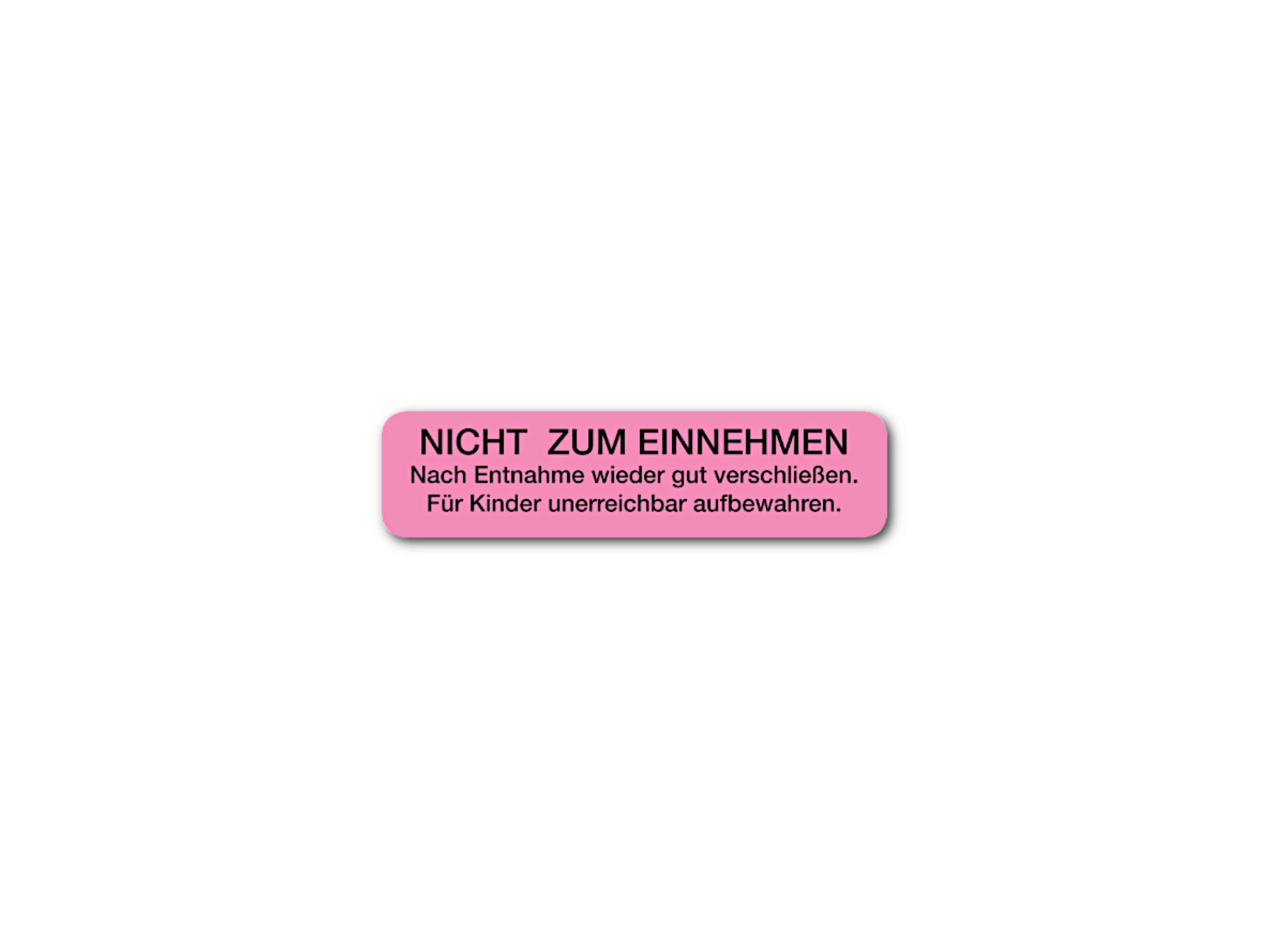    Haftetikette - Nicht zum Einnehmen, 40X10mm, per 1000 Stück