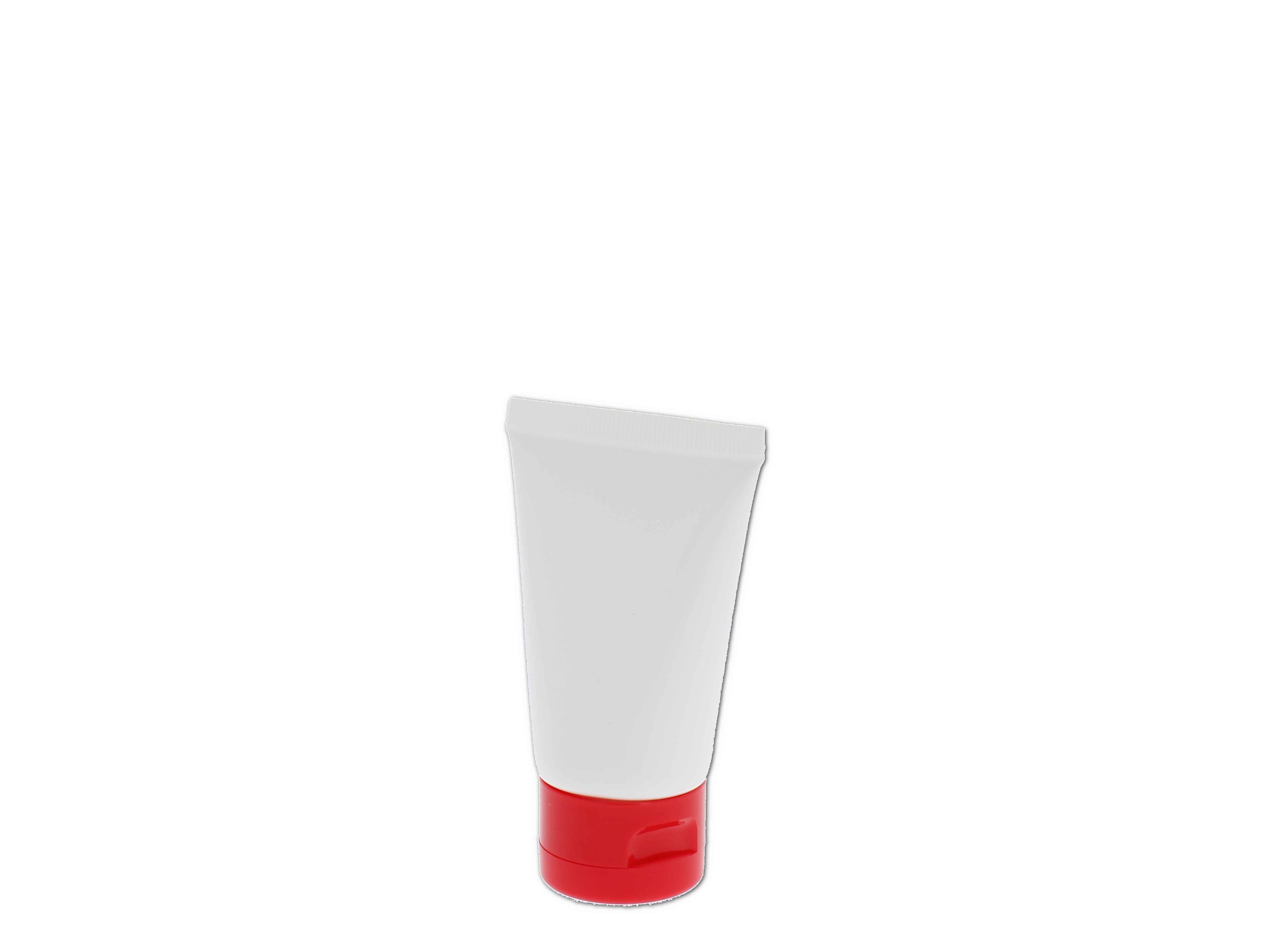 Tube-Kunststoff mit Klappdeckel rot - 35ml