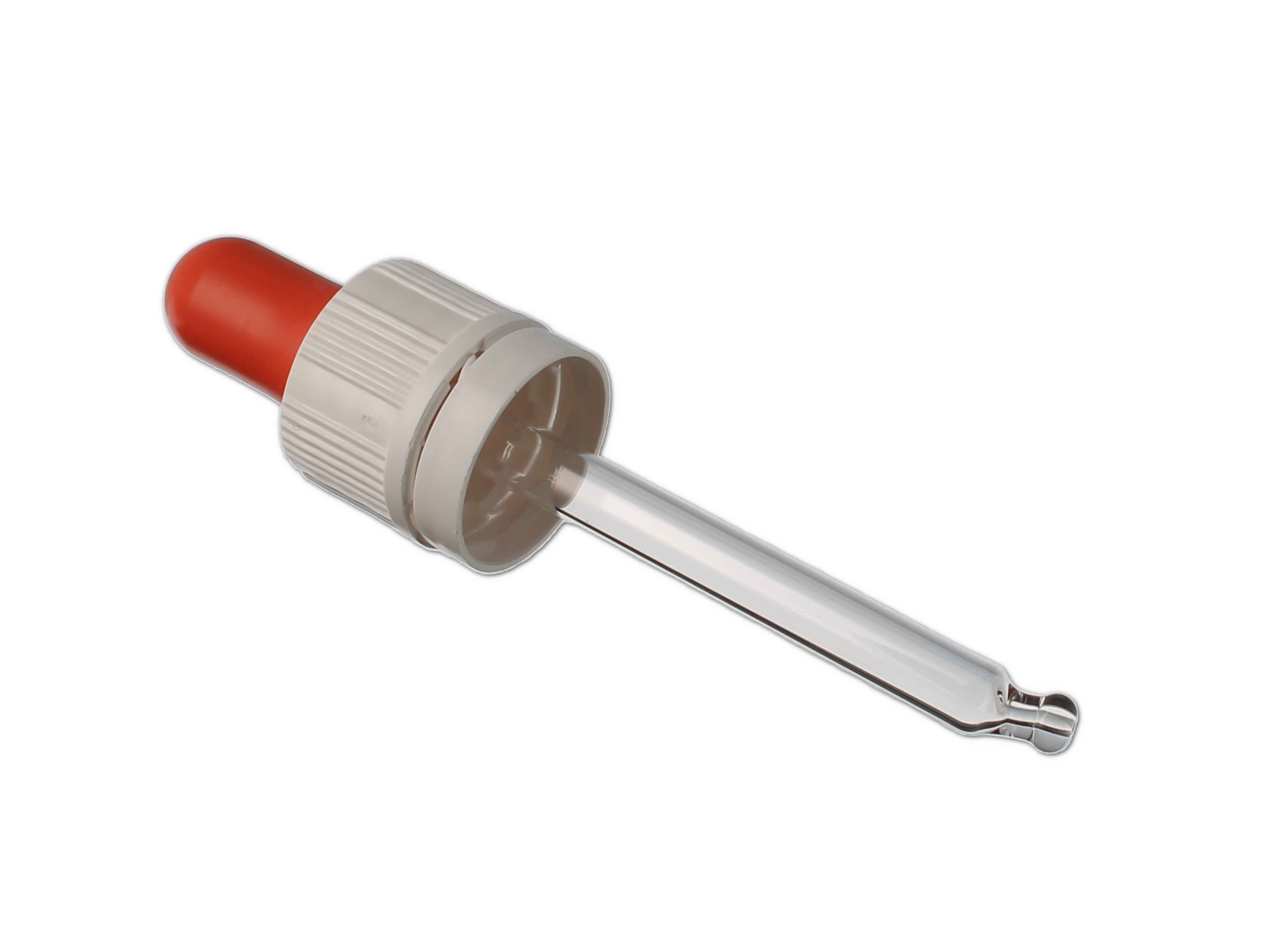    Verschluss Pipetten Montierung rot - GL18 - 30ml - 77mm mit Abr.