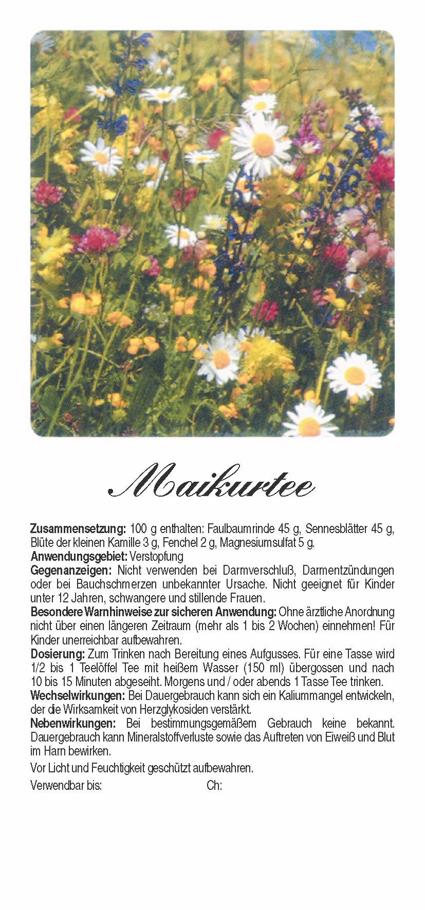 Teehaftetiketten Maikurtee