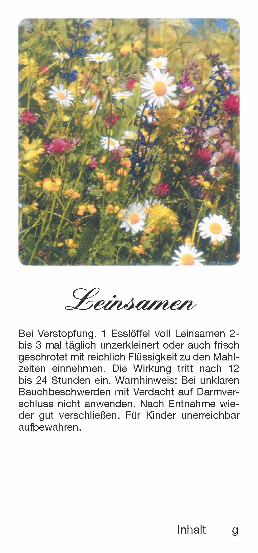 Teehaftetiketten Leinsamen