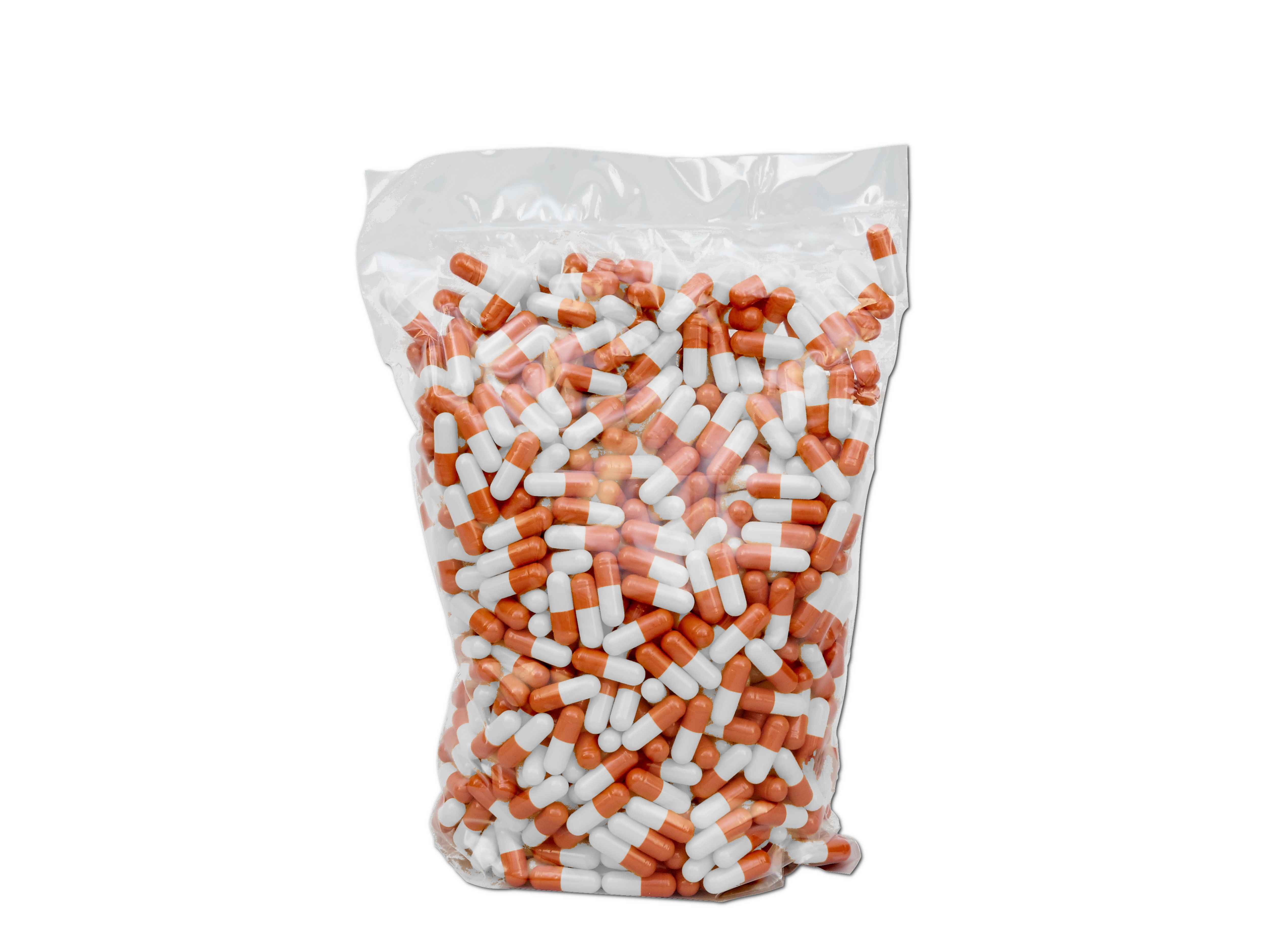 Hartgelatine - Kapseln Nr.1 á 1000 Stück, rot/weiss