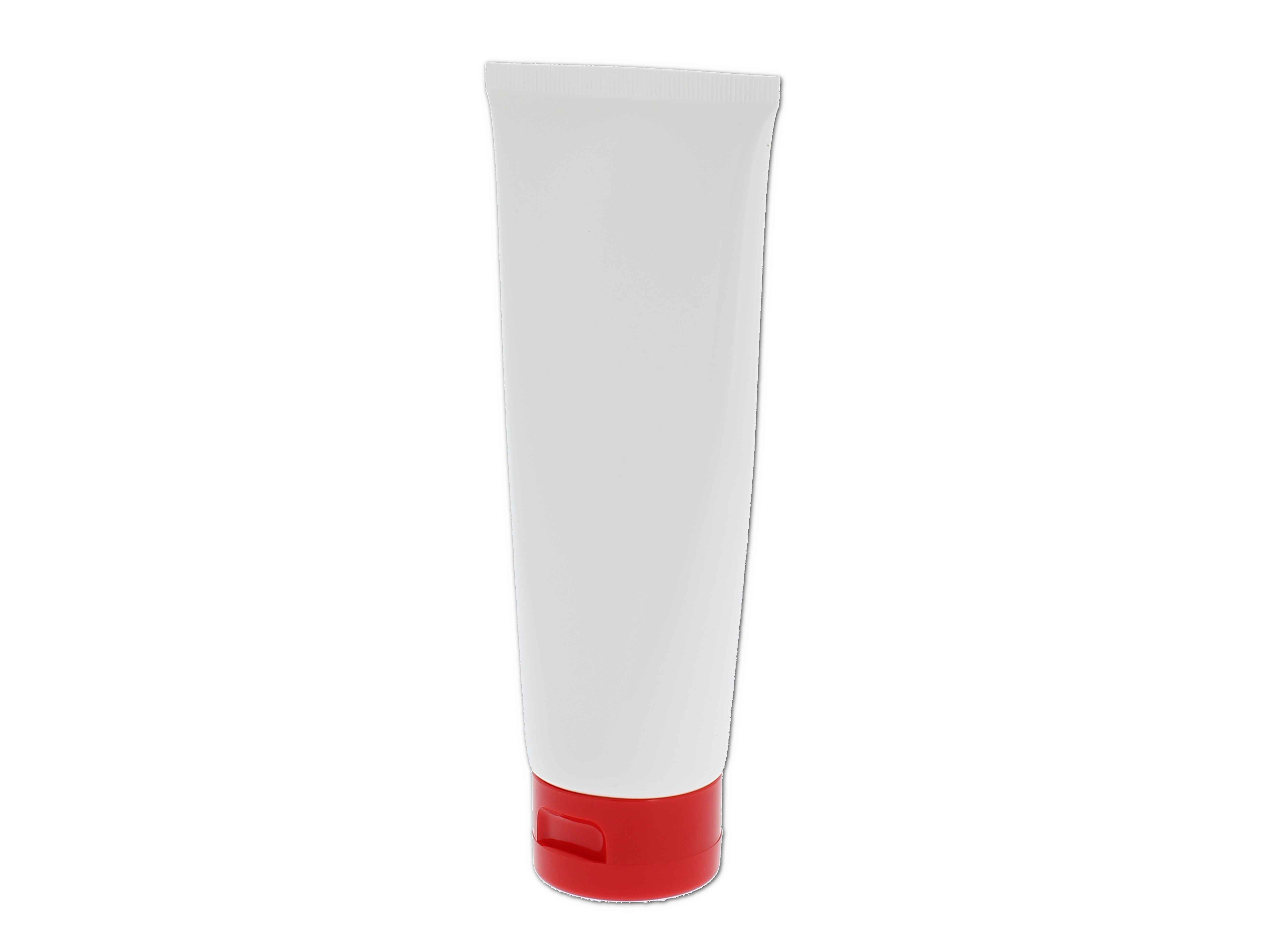 Tube-Kunststoff mit Klappdeckel rot - 125ml
