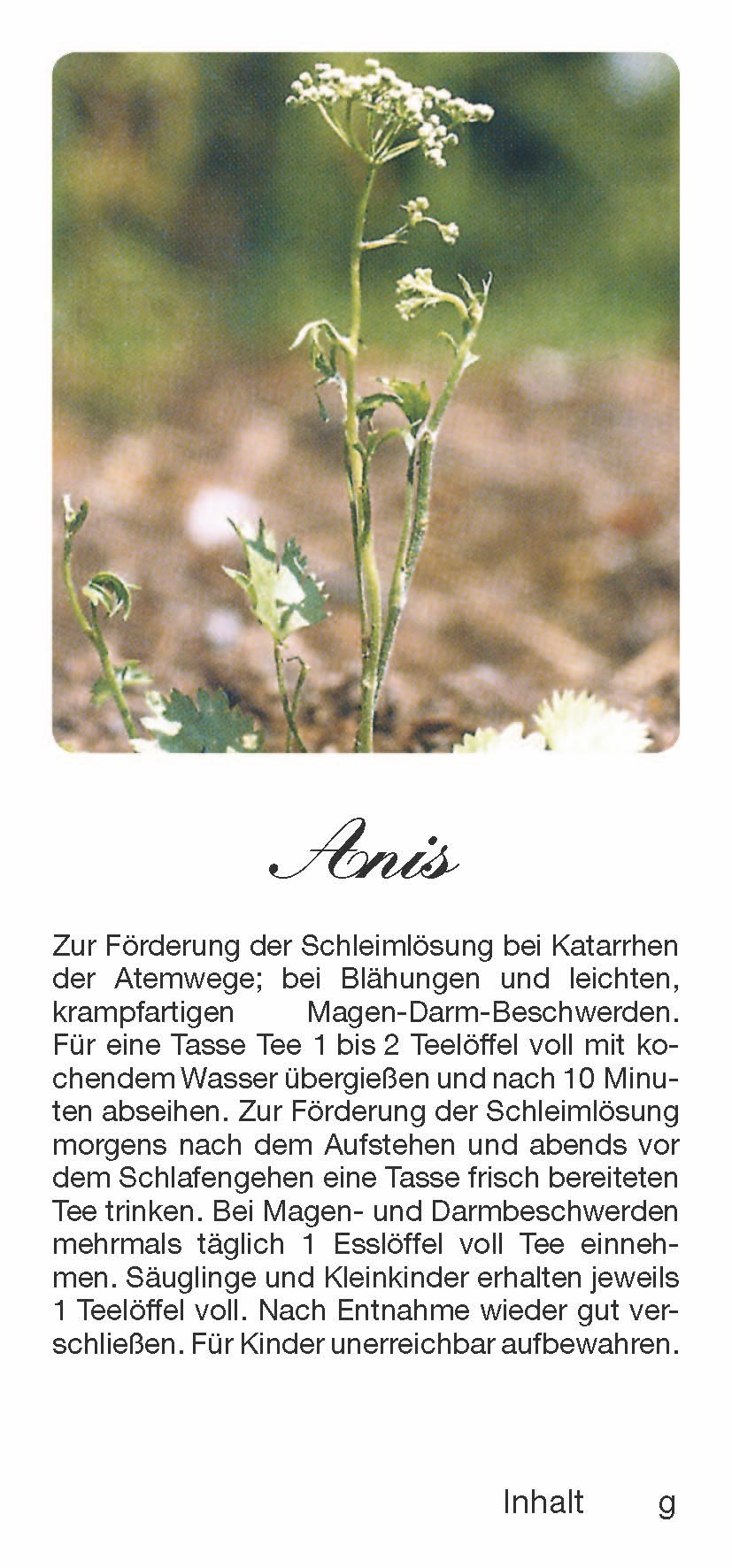 Teehaftetiketten Anis