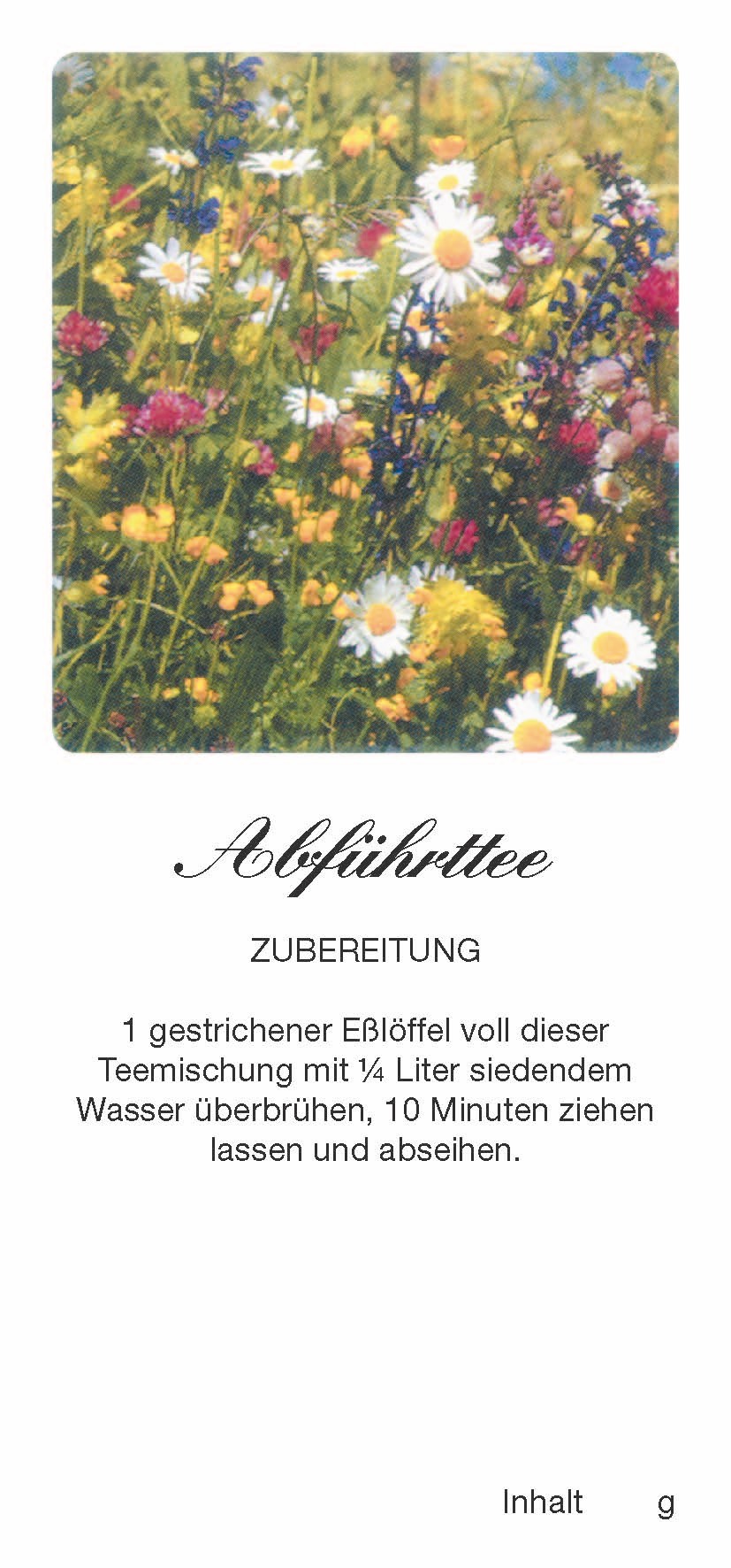 Teehaftetiketten Abführtee
