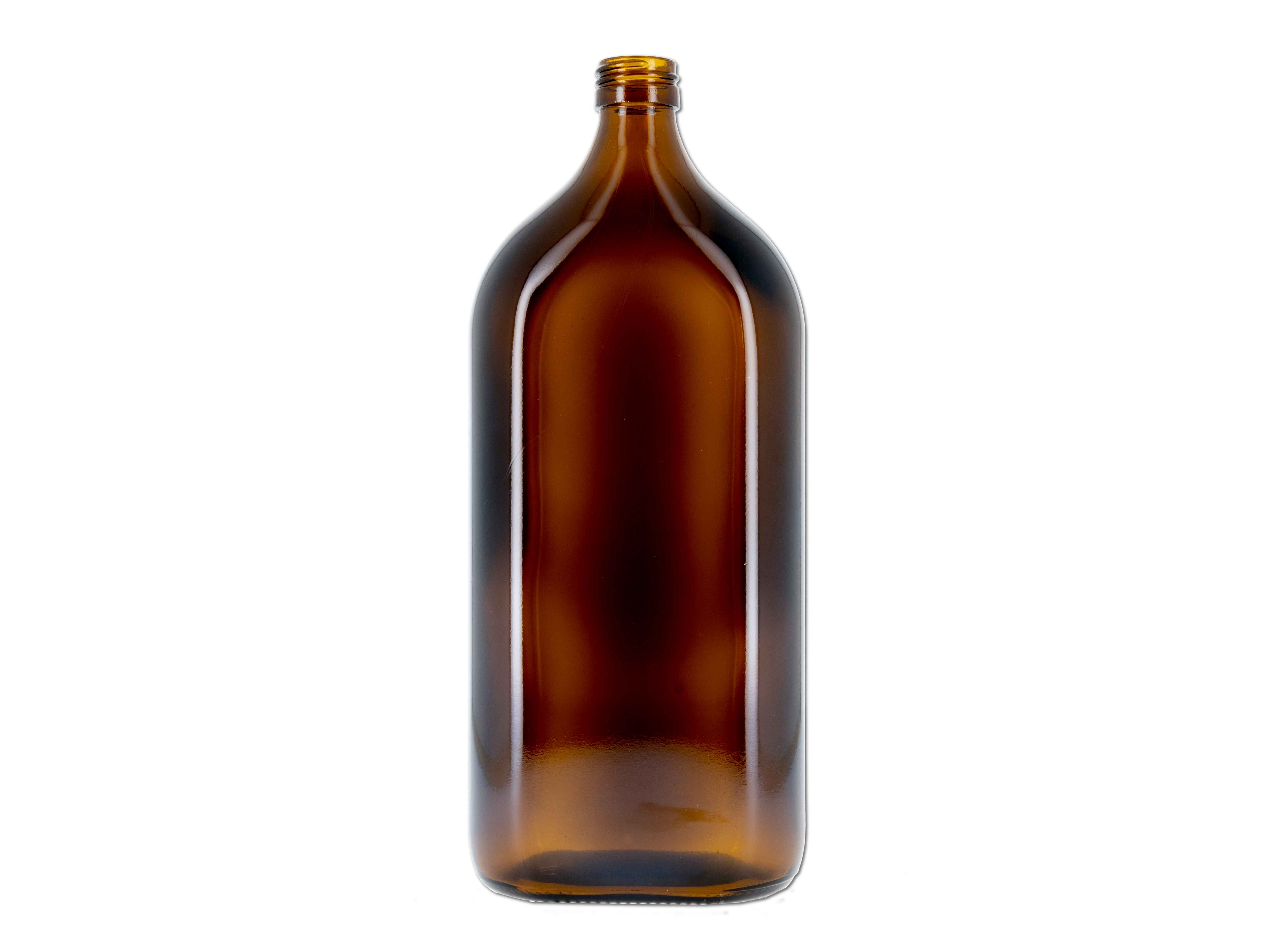 Formflasche braun - 1000ml (PP28)
