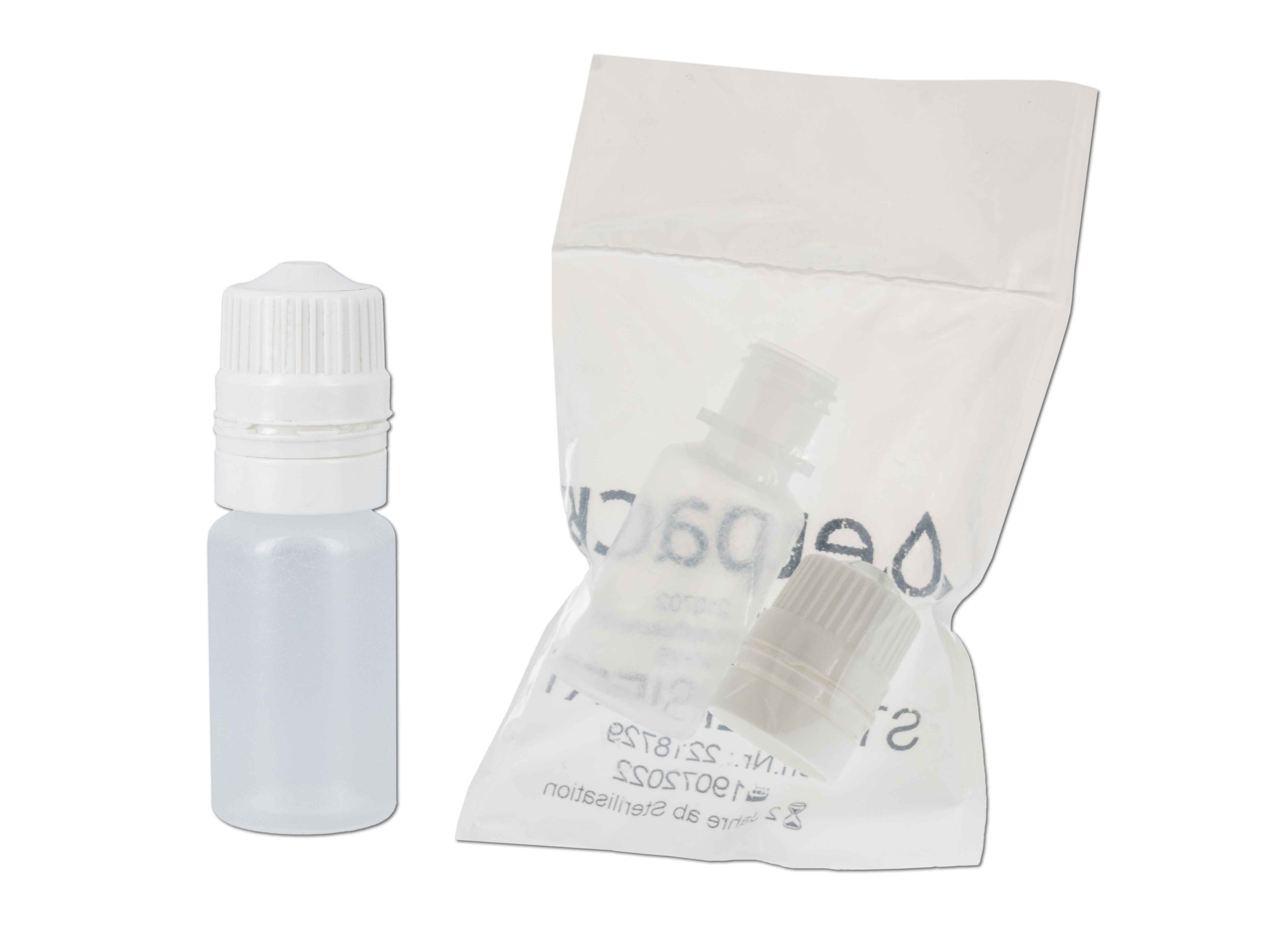    Augentropfen Flasche Novelia 10ml komplett steril, einzeln verpackt