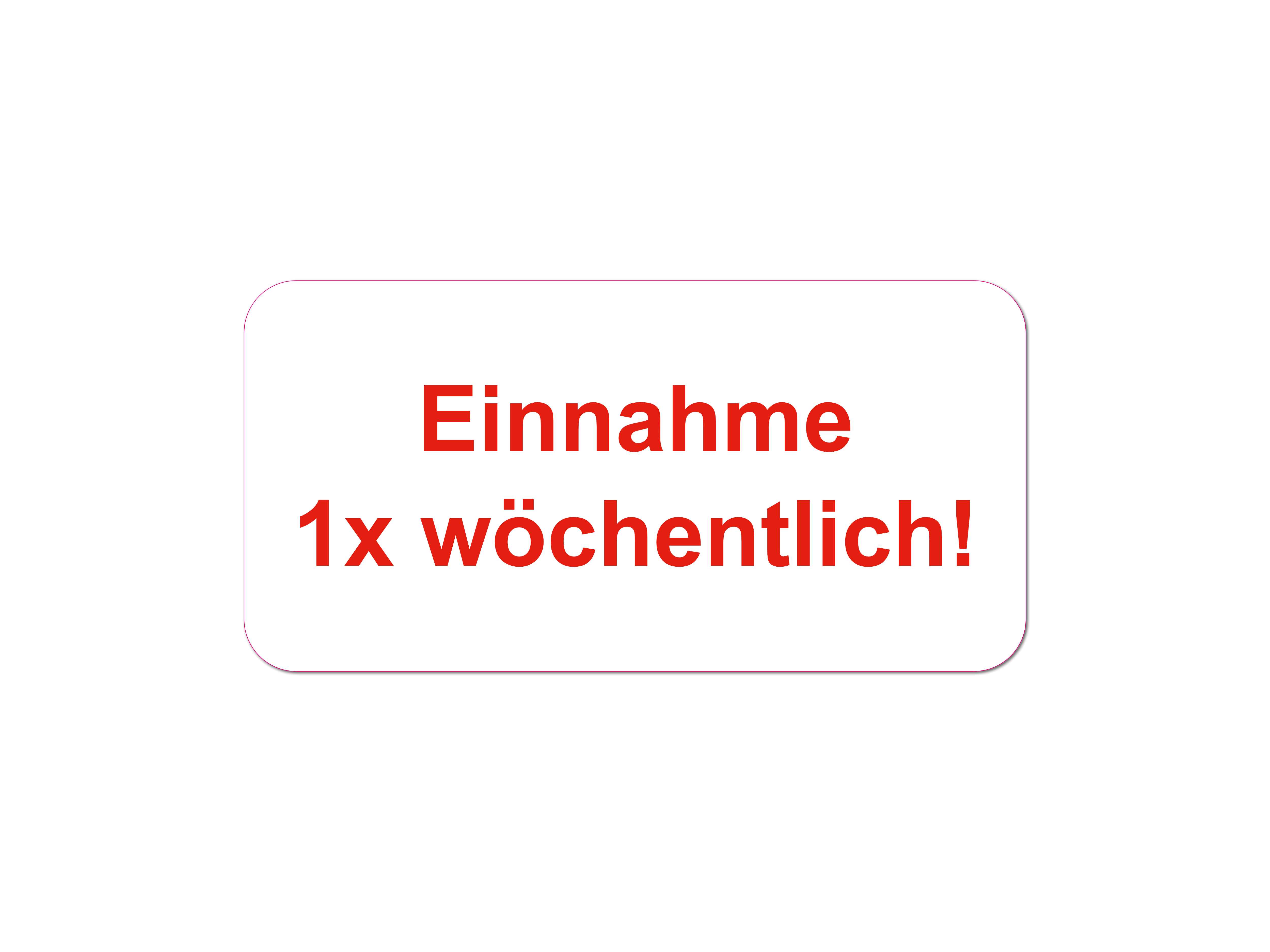    Haftetikette - 1x wöchentlich, 30x15mm, per 1000 Stück