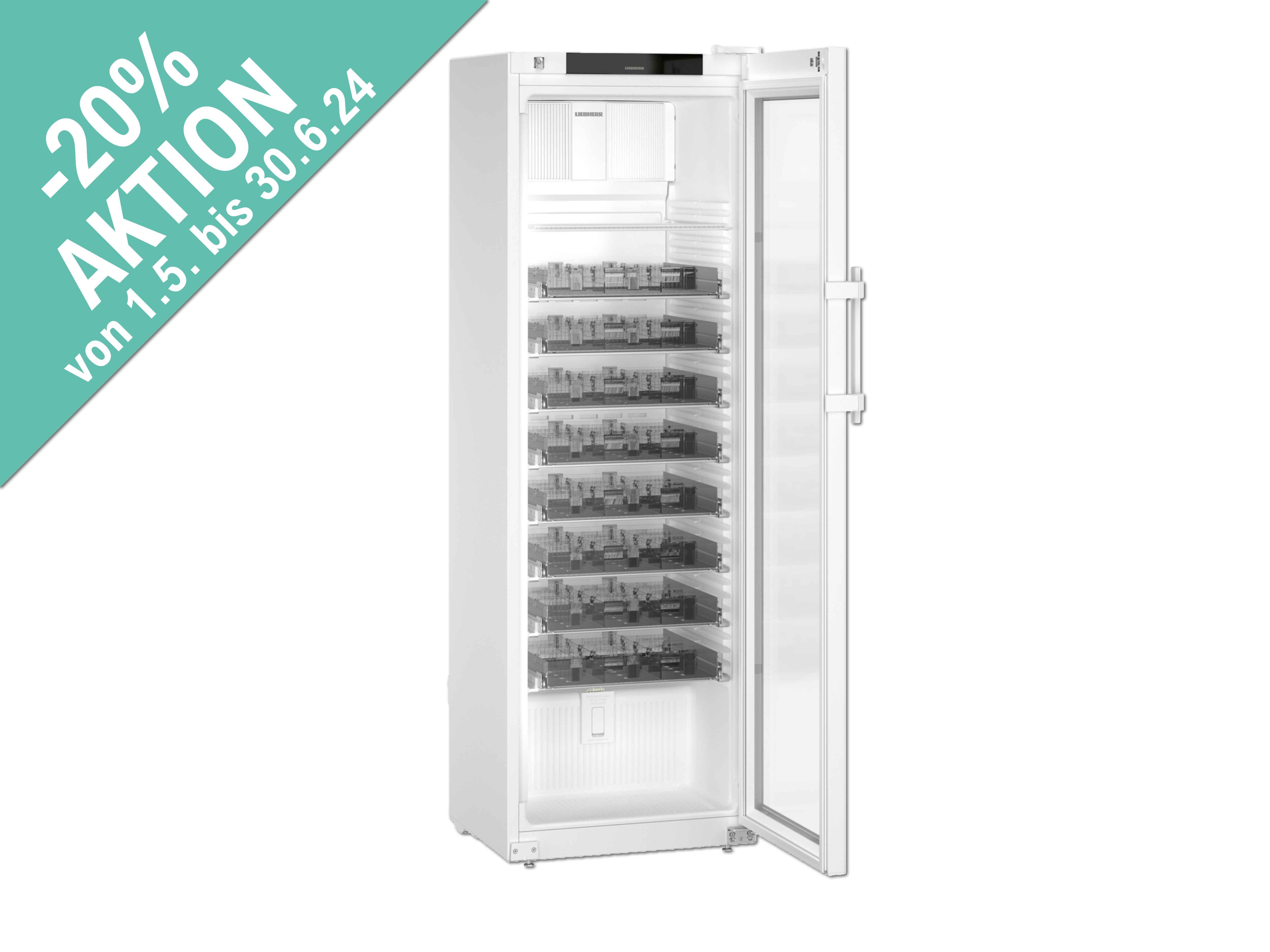    Medikamentenkühlschrank Liebherr 4011, LED, Glastür + 8 Laden