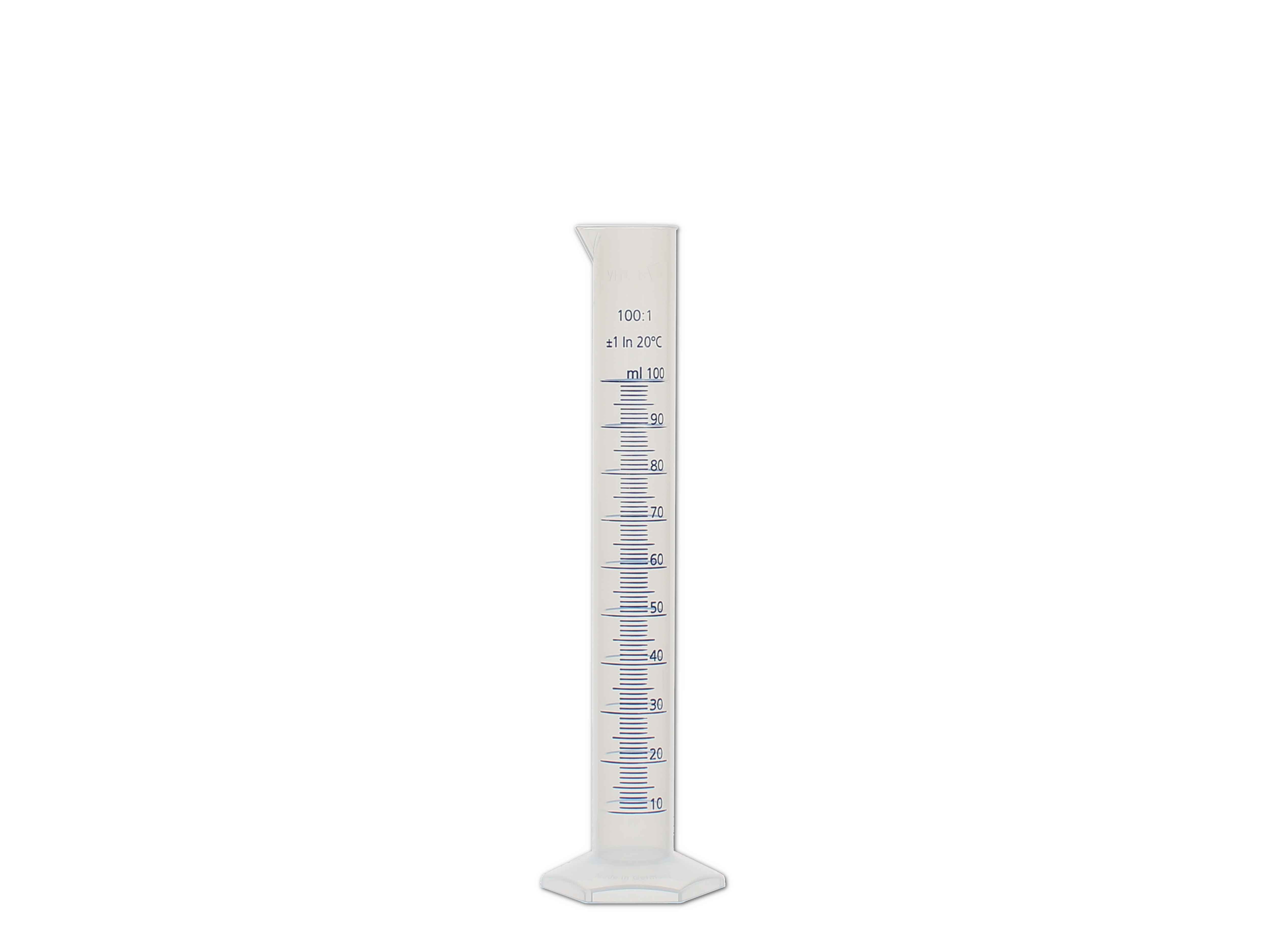 BESTONZON 100 ml Messzylinder mit achteckiger Basis für den Heimgebrauch im Labor 