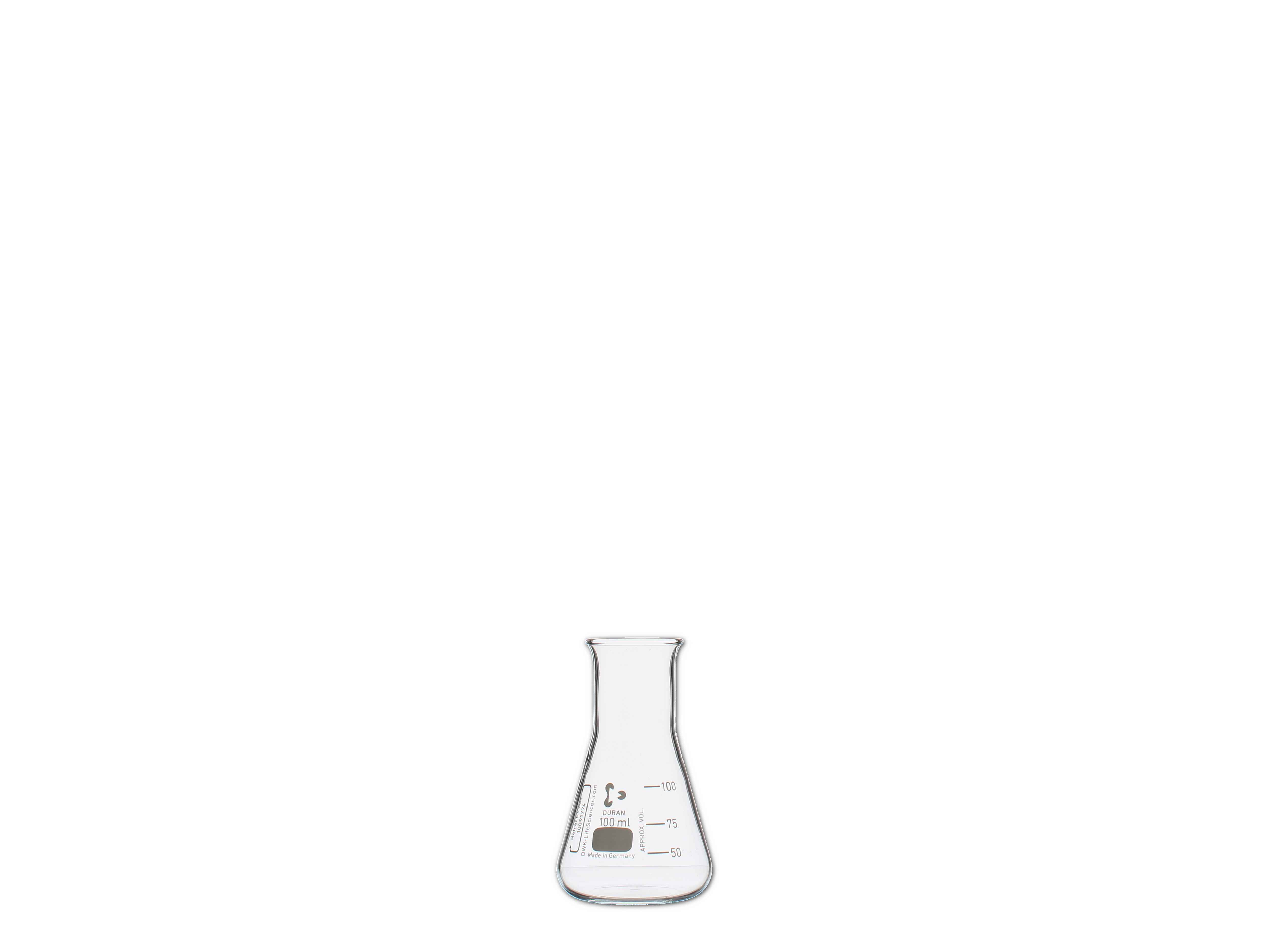 Erlenmeyerkolben, weithals, graduiert - 100ml