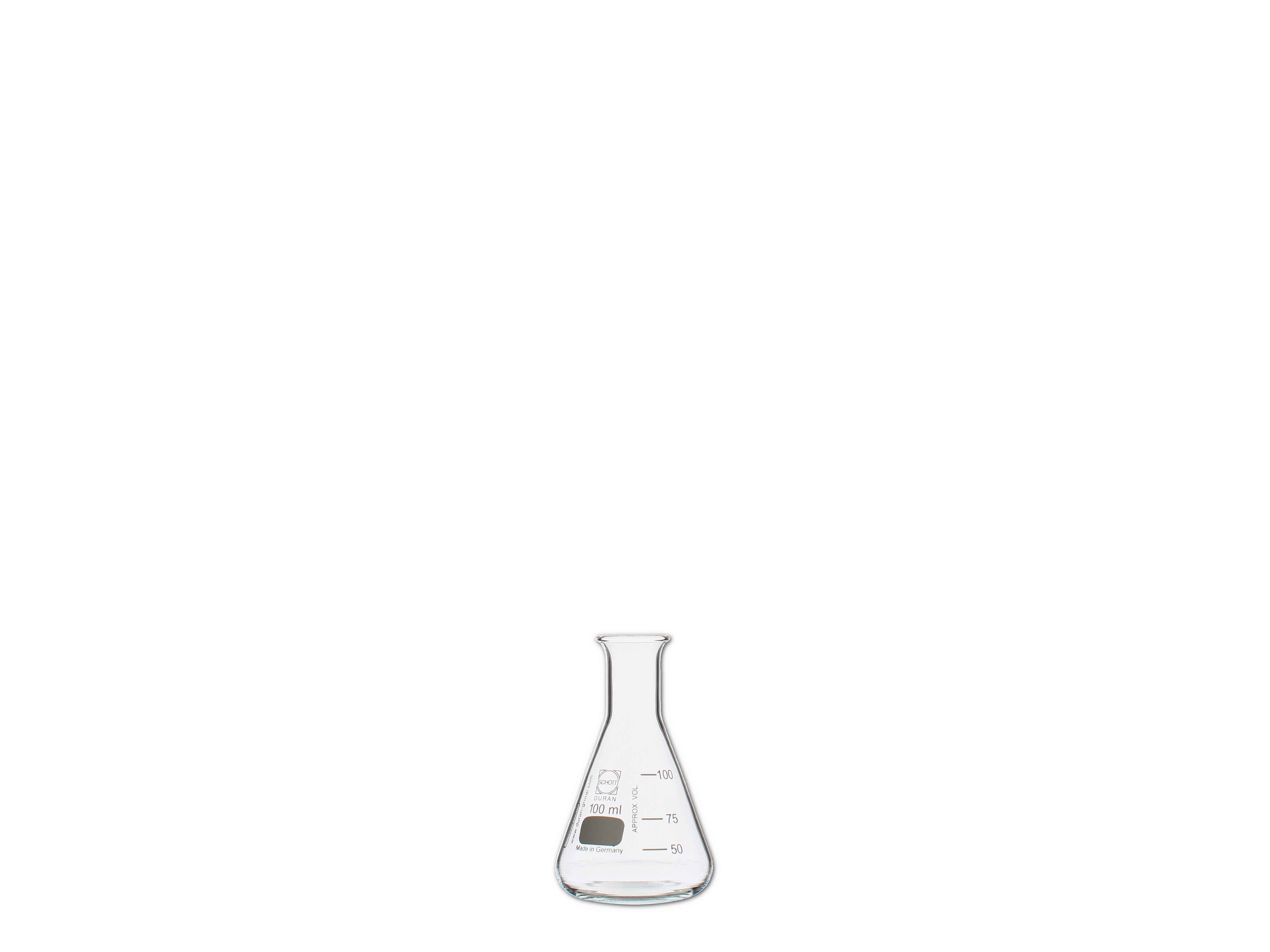 Erlenmeyerkolben, enghals, graduiert - 100ml